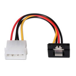 Aisens Cable SATA Alimentación Molex 4-pin Macho a SATA Hembra Acodado 16cm